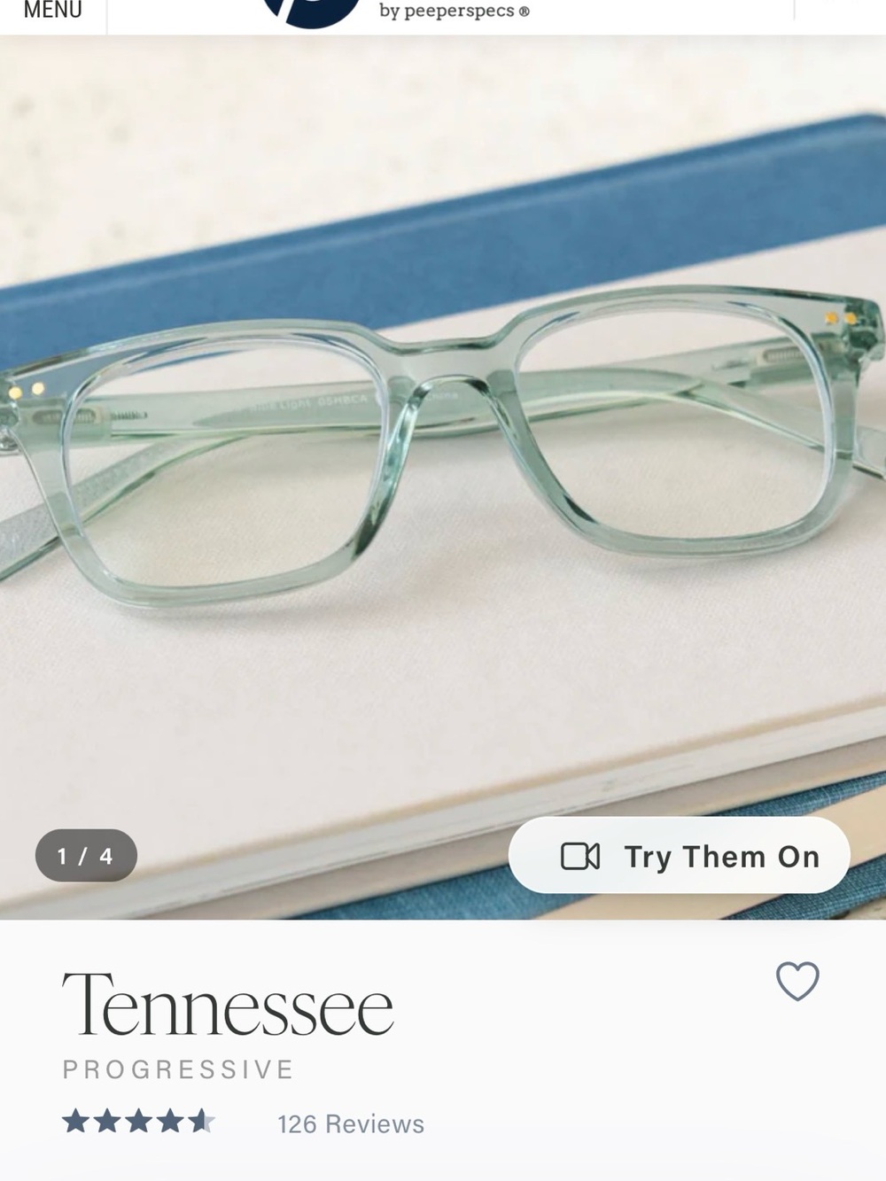 Peepers Tennessee Progressive Reading Glasses — Mint Green